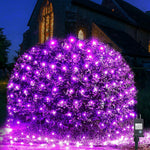 Christmas Net Lights Outdoor, 192 LED 9.8Ft x 6.6Ft Net Lights, Waterproof Christmas Outdoor Mesh Lights for Tree Bushes Holiday Party Garden, Holiday Wedding Party Decorations