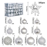 Christmas Shatterproof Ball Ornaments Set, Plastic Hanging Xmas Baubles, For Christmas Tree Wreath Garland Indoor Home Holiday Decor