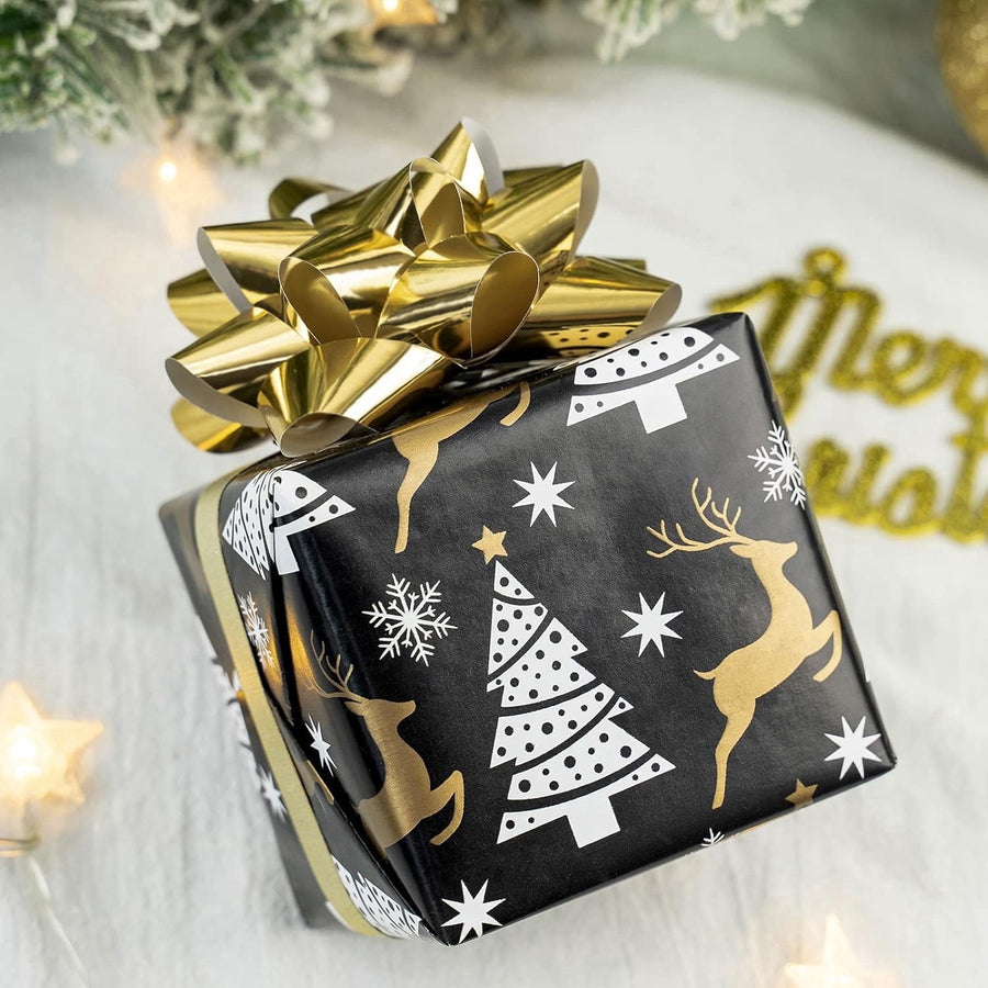 Gift Wrapping Paper Roll 58" x 23", Christmas Printed Gift Wrap, Easy Cut & Fold, Durable Paper for Birthday, Holiday, Party and DIY Crafts,1 Roll
