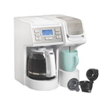 Hamilton Beach FlexBrew Coffee Maker, K Cup Pod Compatible Single Serve Coffee Maker & 12-Cup Coffee Pot, White