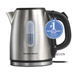 Hamilton Beach 1.2L Electric Kettle, 1500 W, Electric Tea & Water Kettle with Auto Shut-Off, Boil-Dry Protection & Water Monitor, Stainless Steel