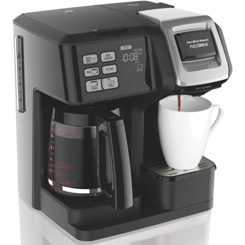 Hamilton FlexBrew Programmable Single Serve Pod to 12 Cup Coffee Maker, Black