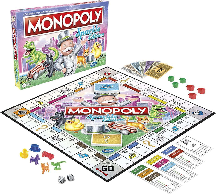 Hasbro Monopoly Sparkle Edition Board Games, Plastic
