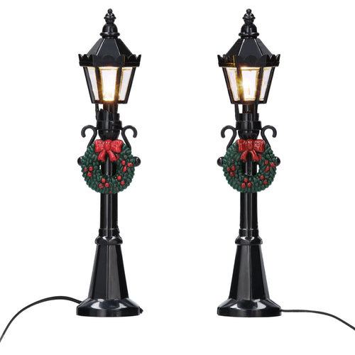 LED Light Post Christmas Village Decoration, Brown, 5.3", by Holiday Time