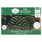 Indoor/Outdoor 150-Count LED Christmas Net Lights, Warm White, Green Wire, 6' x 4', by Holiday Time