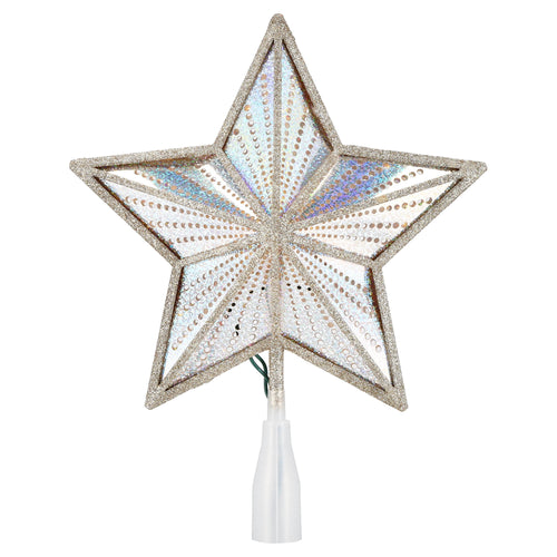 LED Star Christmas Tree Topper, Champagne Gold, 12", by Holiday Time