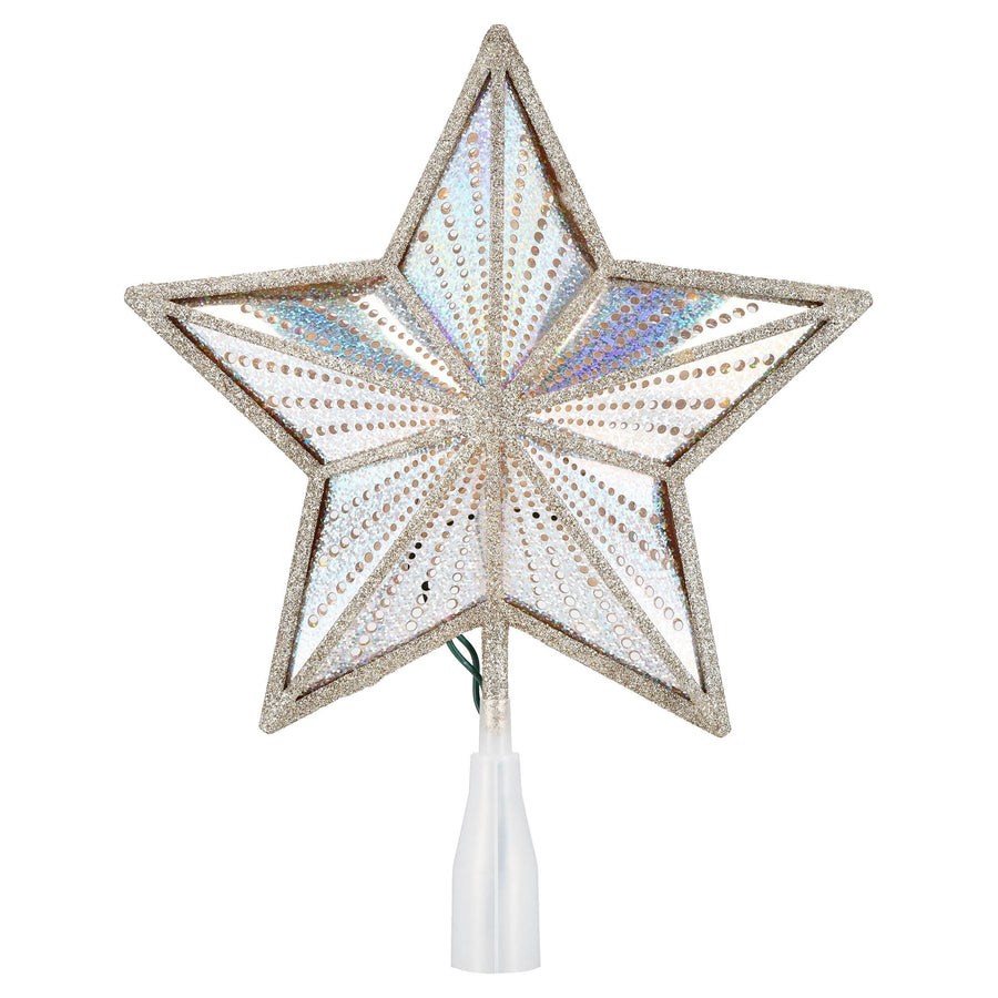 LED Star Christmas Tree Topper, Champagne Gold, 12", by Holiday Time