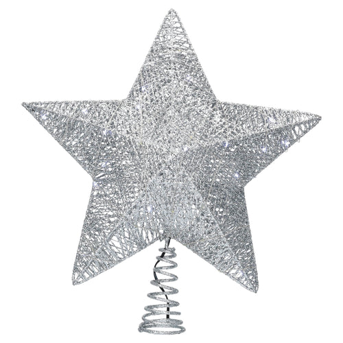 LED Star Christmas Tree Topper, Silver, 15", by Holiday Time