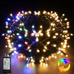 LED Christmas String Lights, 75FT 200 LEDs, Color Changing, Timer Function, Warm White & Multicolor for Halloween Xmas Tree Home Patry