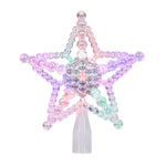 LED Beaded Star Christmas Tree Topper, Iridescent, 7.5", by Holiday Time