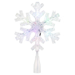 LED Color-Changing Snowflake Christmas Tree Topper, White, 11.75", by Holiday Time