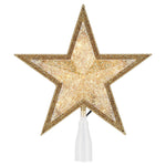 LED Glitter Star Christmas Tree Topper, Gold, 10.75", by Holiday Time