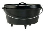 Lodge Cast Iron 12" / 8 Quart Seasoned Camp Dutch Oven