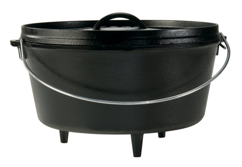 Lodge Cast Iron 12" / 8 Quart Seasoned Camp Dutch Oven
