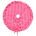 Striped Mini Christmas Tree Skirt, Pink and Red, 16.5", by Holiday Time