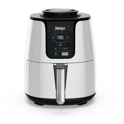 Ninja Air Fryer 4-Qt, 3-in-1, Air Fry Reheat Dehydrate, Nonstick, Dishwasher Safe, Compact, AF100WMWH White