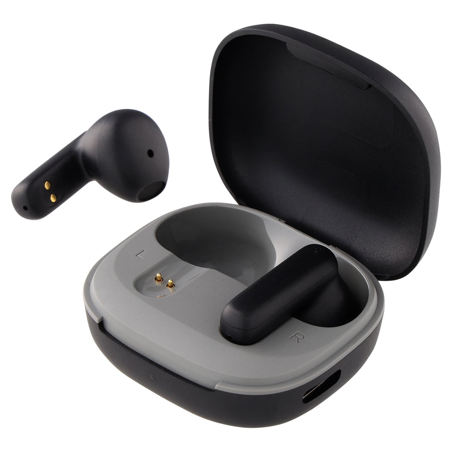 onn Mini Sticks Black Bluetooth Earbuds with Environmental Noise Canceling