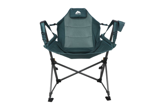 Ozark Trail Swing Hammock Chair with Built-in Pillow, Green