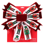 Multicolor Nutcracker Decorative Christmas Bow, 31", by Holiday Time