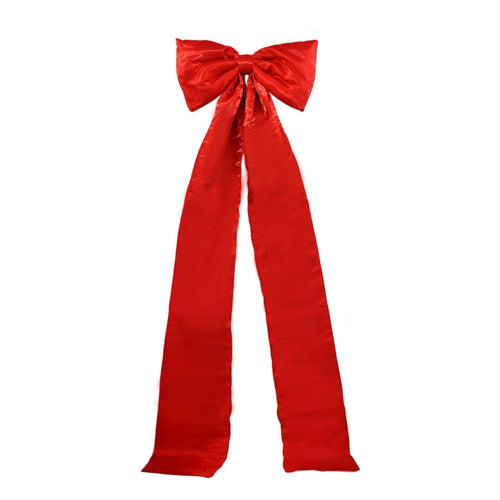 Satin Bow Christmas Tree Topper, Red, 7', by Holiday Time
