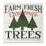 The Stupell Home Decor Collection Farm Fresh Christmas Trees Wall Plaque Art