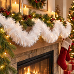 Tinsel Christmas Garland, Snowblush White, 12', by Holiday Time – view 2
