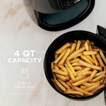 Ninja 4-Qt Air Fryer, 3 Functions, Air Fry, Reheat, and Dehydrate, Dishwasher Safe, Non-Stick, AF100WM Black – view 2
