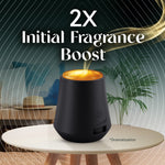 Promotional image of a cordless diffuser on a table with text ‘2x Initial Fragrance Boost’