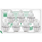 Clear plastic tray of seven Air Wick scented oil refill pods displayed against a white backing with product text