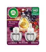 Air Wick packaging with two plug-in scented oil refills, fruit imagery and badge stating infused with pure essential oils