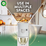 Air Wick plug-in warmer showcased with living spaces in background and headline 'Use in Multiple Spaces'