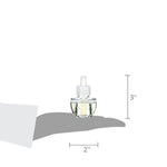 Illustration showing a single refill bottle on an illustrated hand with 2" width and 3" height measurements