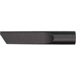 Black plastic vacuum crevice tool attachment shown horizontally on white background