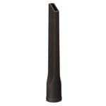 Tall black Alton-style crevice tool attachment standing upright on a white background