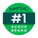 Green circular badge graphic reading 'America's #1 Scour Brand' used as a promotional seal