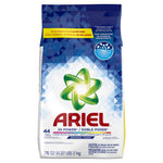 Straight-on view of an Ariel powdered laundry detergent bag showing brand logo, original scent label and claims.