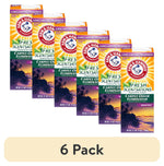 Six-pack arrangement of ARM & HAMMER Fresh Scentsations Island Mist carpet odor eliminator boxes.