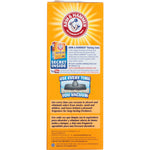 Side panel of ARM & HAMMER Fresh Scentsations box with brand logo and 'Secret Inside' baking soda graphic.