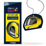 Armor All Oracle Red Bull Racing 'Victory Lap' helmet-shaped hanging air freshener in branded yellow packaging