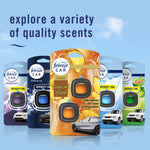 Assortment graphic of multiple Febreze Car vent-clip packages with Tropical Blend centered and 'explore a variety' text