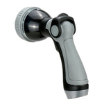 Gray-handled Auto Drive spray nozzle held upright showing grip and trigger area