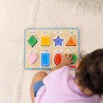 Melissa & Doug Shapes Wooden Chunky Puzzle (8 pcs) - FSC Certified – view 2