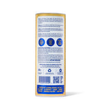 Rear view of a Bar Keepers Friend cleanser can showing ingredient text, icons, barcode and QR code on gold label.