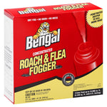 Angled product shot of Bengal Roach & Flea Fogger box showing front artwork and branding