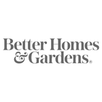 Better Homes & Gardens wordmark logo in gray on a white background