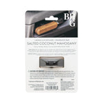 Rear view of Better Homes & Gardens salted coconut mahogany vent clip packaging with product shown in blister cavity