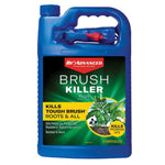 Blue BioAdvanced Brush Killer jug with green label reading 'Brush Killer' and applicator stored in handle