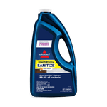 Blue BISSELL Hard Floor Sanitize bottle with handle and front label showing sanitize branding and orange blossom