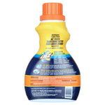 Rear view of BIZ stain & odor eliminator bottle showing text, icons and barcode on the label