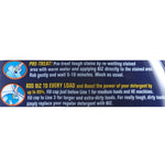 Instruction panel from BIZ bottle showing pre-treat and add-to-every-load usage directions with icons